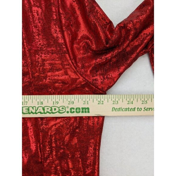 Ruby Rd Women's Dress Size L Red Metallic Shimmer 2-For Shift - Picture 6 of 12